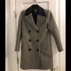 J Crew Houndstooth Coat - Size 2